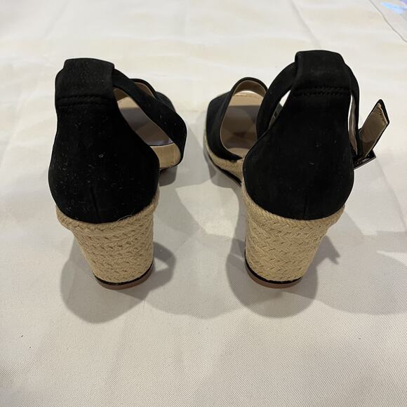 Enzo Angiolini Espadrille Wedges Womens Size 8 Medium Petrina Leather Sandals Sh - Picture 9 of 15